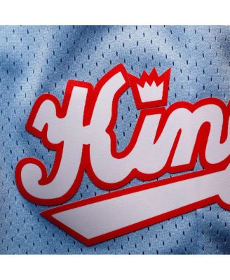 Men's Light Blue Sacramento Kings Big and Tall Hardwood Classics Team Swingman Shorts