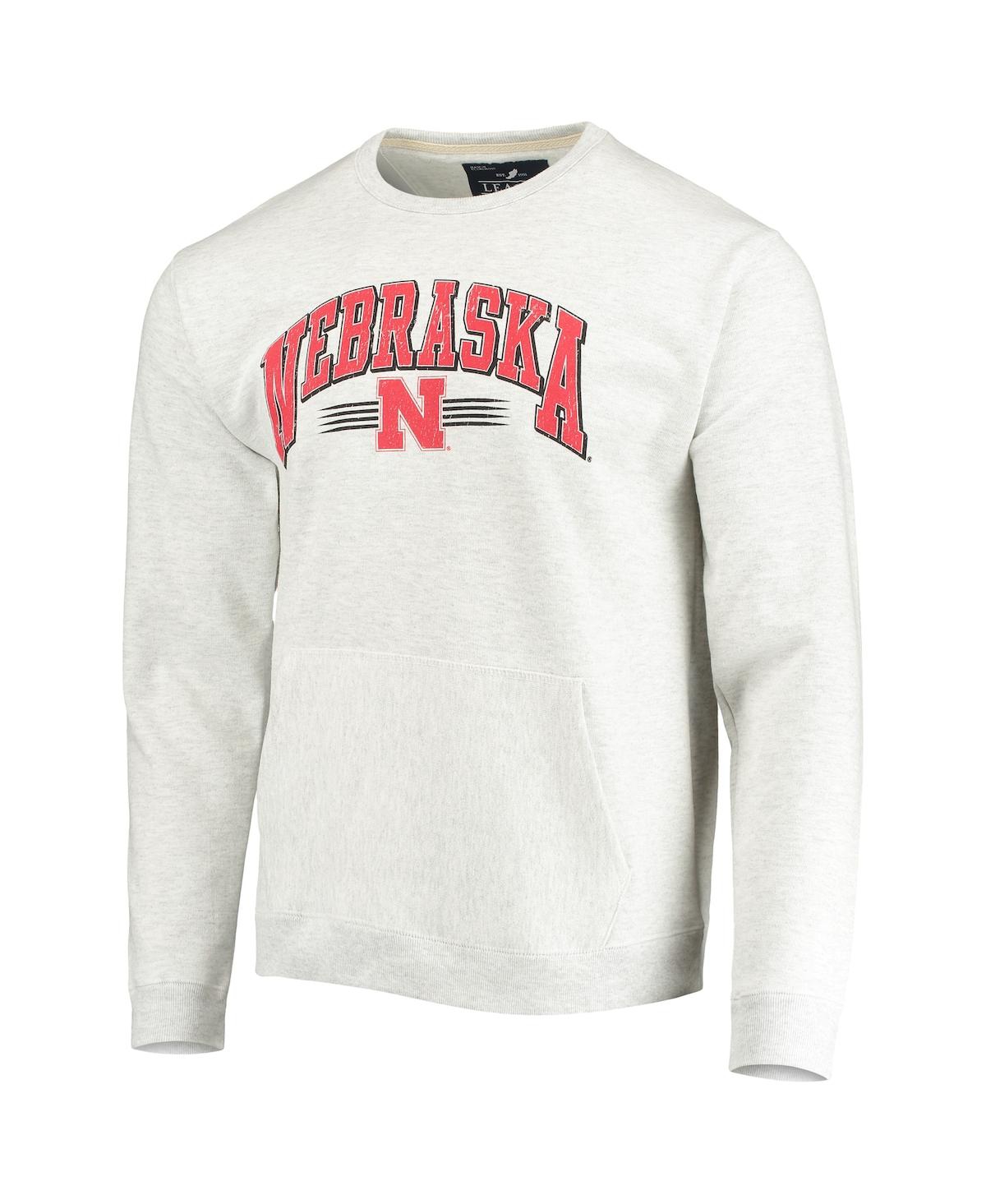 League Collegiate Wear Heathered Gray Nebraska Huskers Upperclassman Pocket Pullover Sweatshirt In Heathered Gray