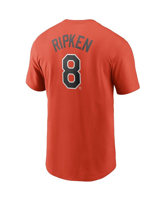Men's Nike Cal Ripken Jr. Baltimore Orioles Cooperstown Collection Name &  Number Orange T-Shirt