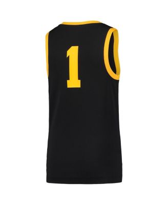 Big Boys 1 Black Iowa Hawkeyes Team Replica Basketball Jersey