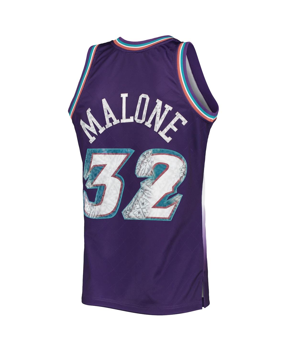 Men's Mitchell & Ness Karl MaloneUtah Jazz 1996-97 Hardwood Classics 75th Anniversary Diamond Swingman Jersey - Purple