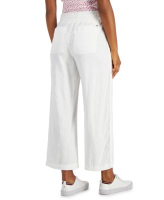 tommy hilfiger white linen pants