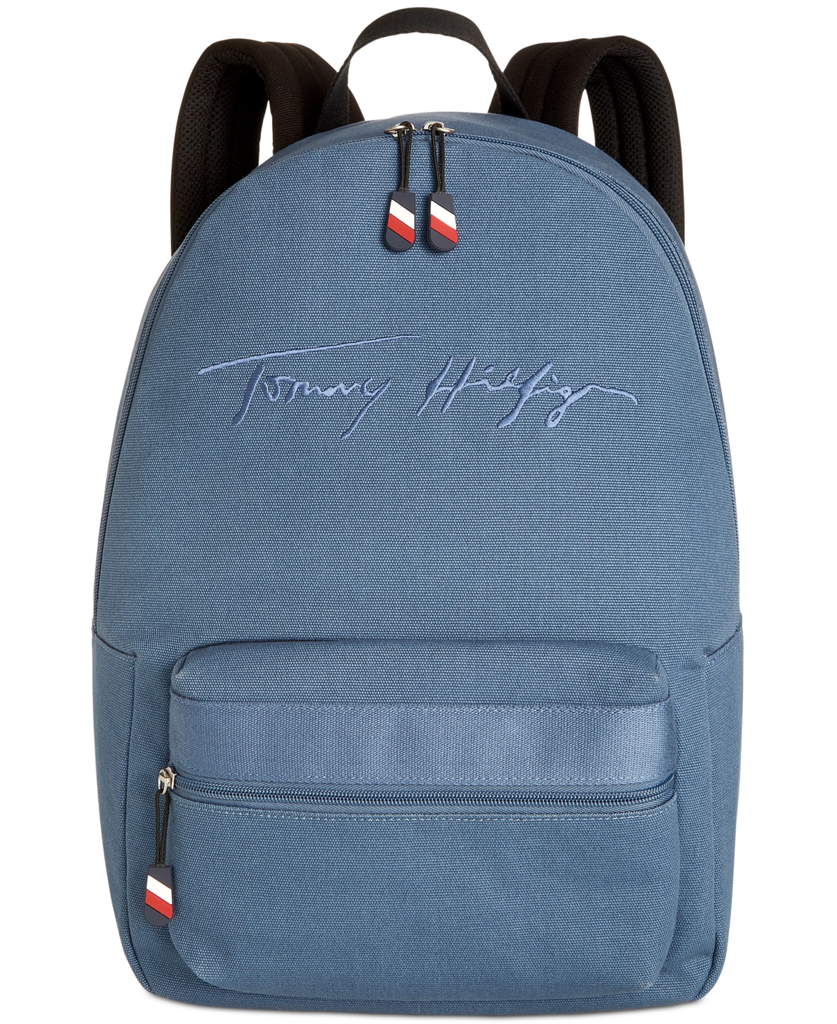 Tommy Hilfiger Men's Sean Signature Canvas Backpack In Charcoal Blue