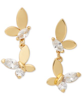 Kate Spade Social Butterfly Double Drop Earrings Jeweled STATEMENT newest linear nwt ne