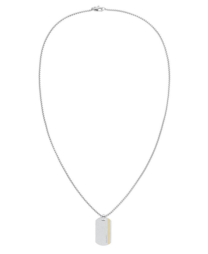 Calvin Klein Men's Stainless Steel Gold-Tone Necklace - Macy's