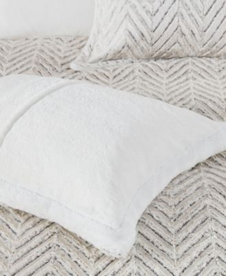 Adelyn Faux Fur 3-Pc. Duvet Cover Set, Full/Queen