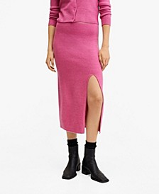 Women's Slit Knitted Skirt