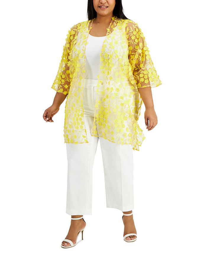 Anne klein embroidered cardigan shop