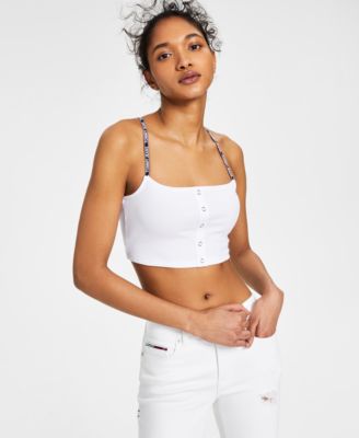 Tommy Jeans - Women's Ribbed Snap Bra Top