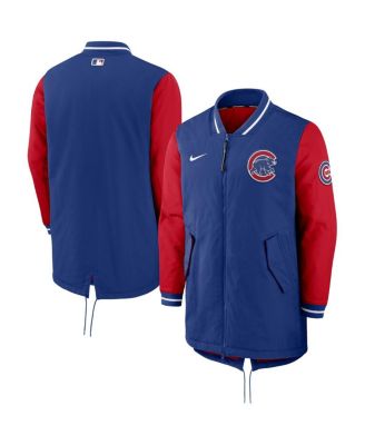 Buy the Mens Blue Long Sleeve 1/4 Zip Chicago Cubs Athletic Pullover Jacket  Size M