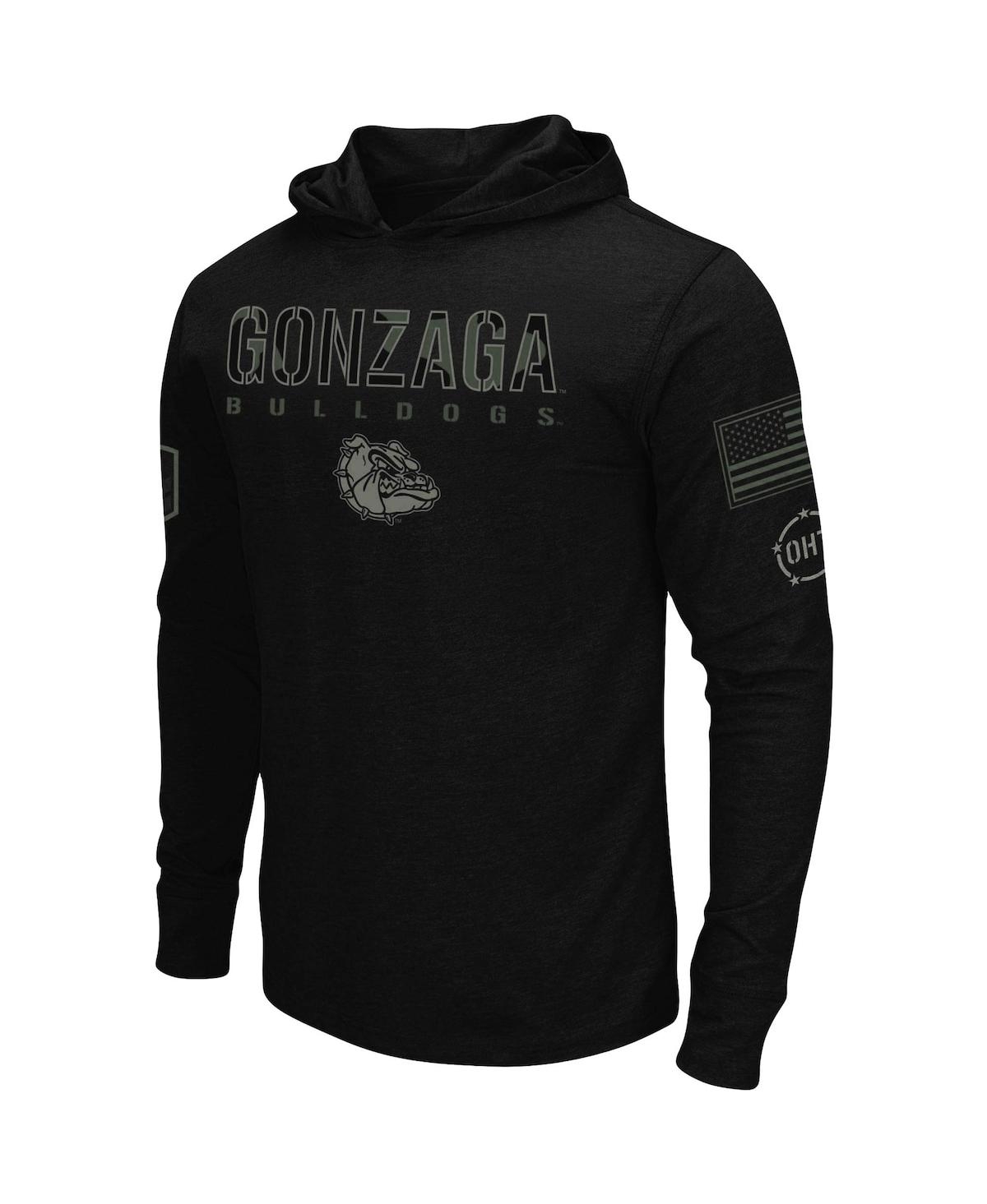 Men'sGonzaga Bulldogs Oht Military-Inspired Appreciation Hoodie Long Sleeve T-shirt - Black