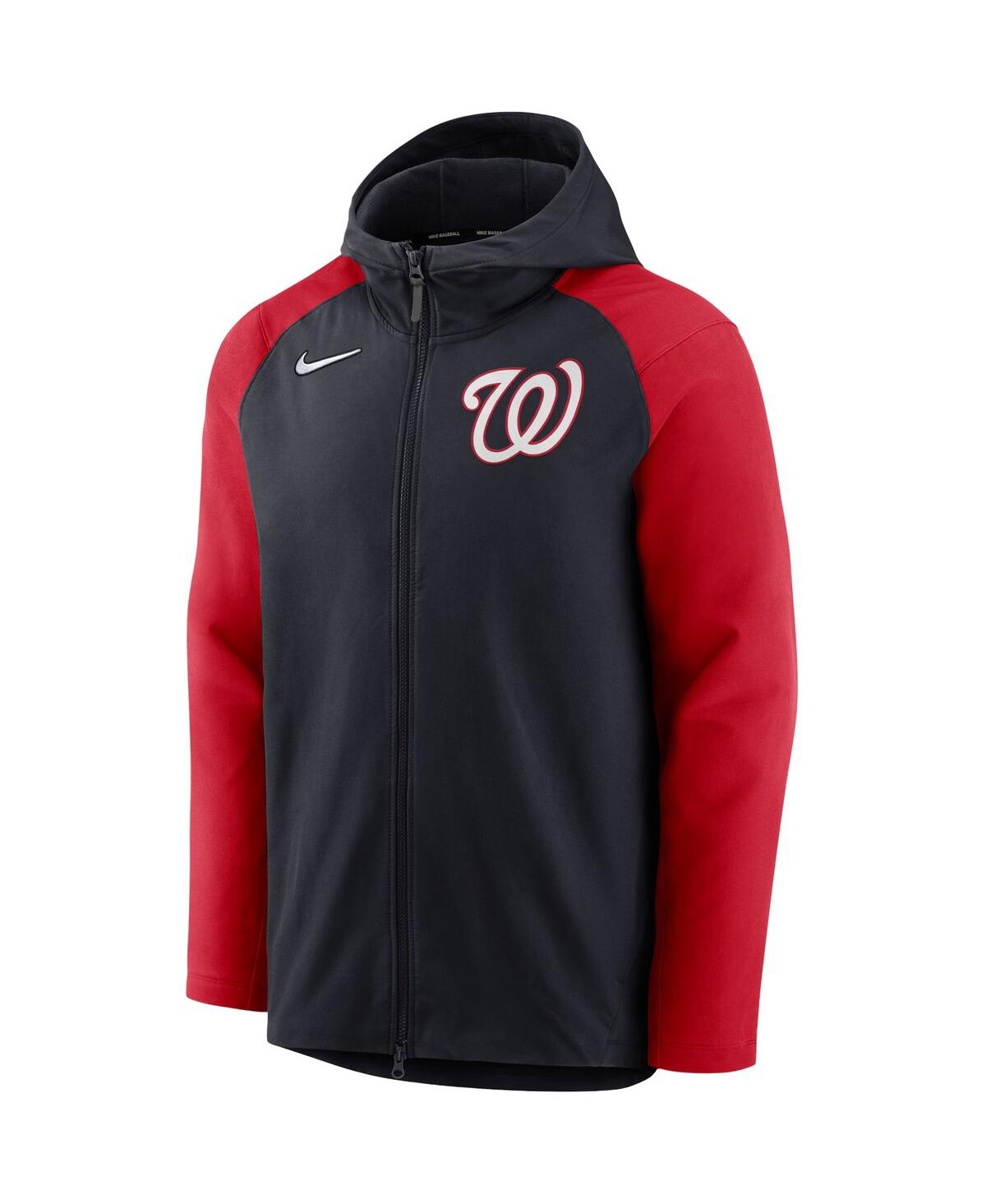 Men's Red Washington Nationals Authentic Collection Full-Zip Hoodie Performance Jacket - Red