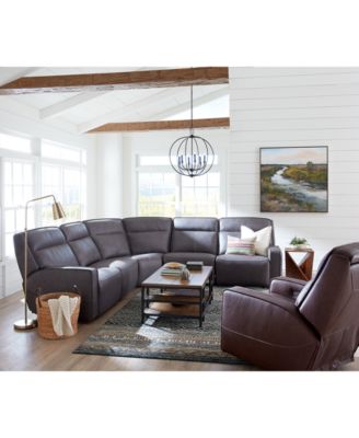 Furniture CLOSEOUT! Dextan Leather 3-Pc. Sofa with 3 Power Recliners, Created for Macy's