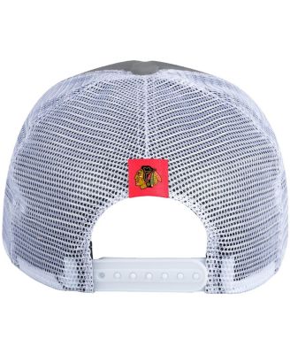 Women's Gray, White Chicago Blackhawks Foam Trucker Snapback Hat