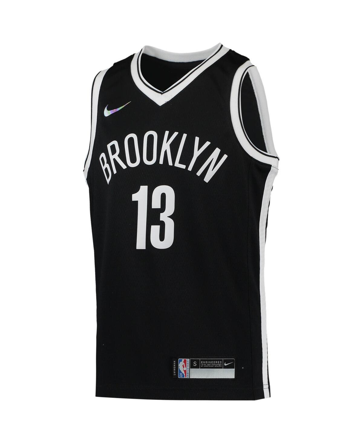 Big Boys Nike James HardenBrooklyn Nets 2021/22 Diamond Swingman Jersey - Icon Edition - Black