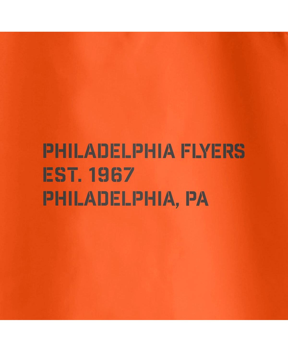 Shop Fanatics Men's  Black, Orange Philadelphia Flyers Thrill Seeker Anorak Half-zip Jacket In Black,orange