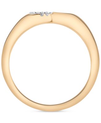 Diamond Half Heart Cluster Ring (1/10 ct. t.w.) in 14k Gold, Created for Macy's