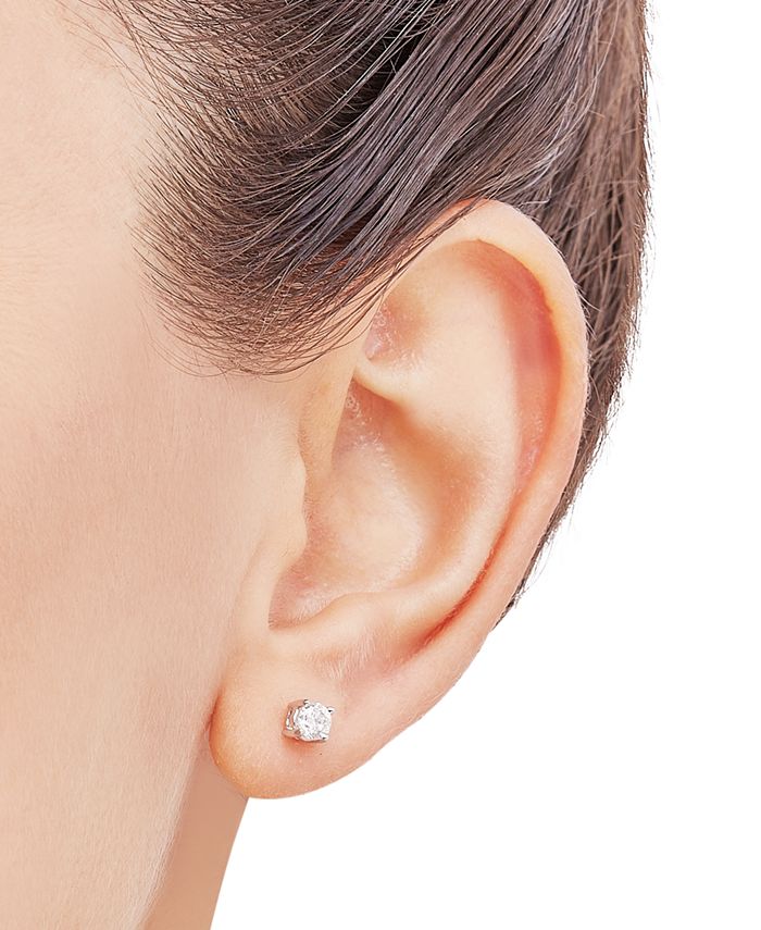 Macy's Diamond Stud Earrings (1/2 ct. t.w.) in 14k White Gold Macy's
