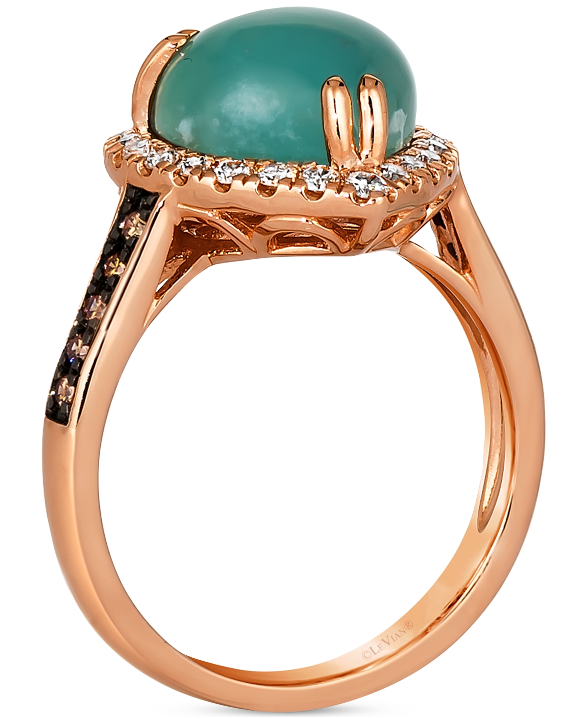 Le Vian Aquaprase Candy (3-1/5 ct. t.w.) & Diamond (1/3 ct. t.w.) Heart Ring in 14k- Rose Gold