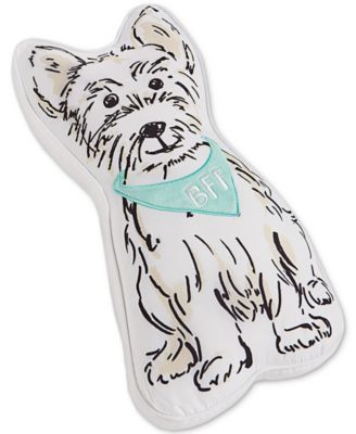 Figural Dog Decorative Pillow, 9 x 17, Created for Macy's