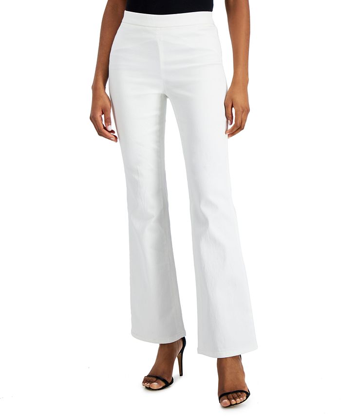 Anne Klein Pull On High Rise Slim Fit Pants Macy s