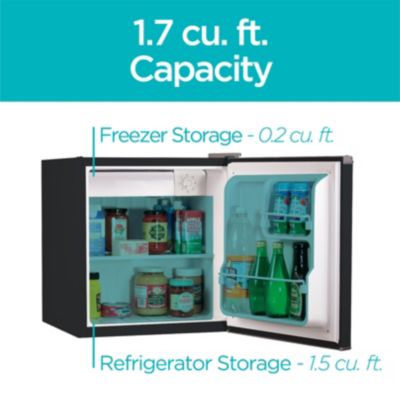 1.7 cu.ft.. Ref / Freeze1 Door - Black