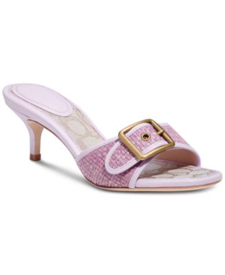【COACH】 Women's Margot Kitten-Heel Slide Sandals COACH Women's Margot Kitten-Heel Slide Sandals - Macy's