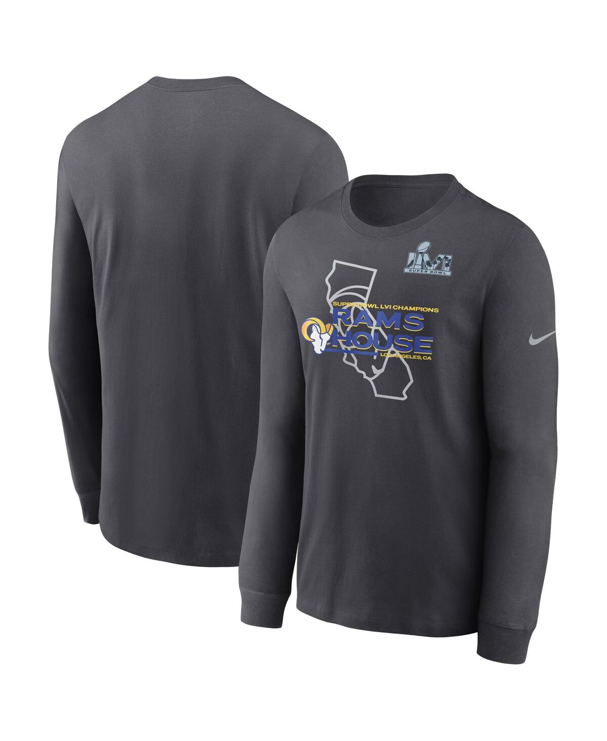 Men's NikeLos Angeles Rams Super Bowl Lvi Champions Hometown Long Sleeve T-shirt - Anthracite
