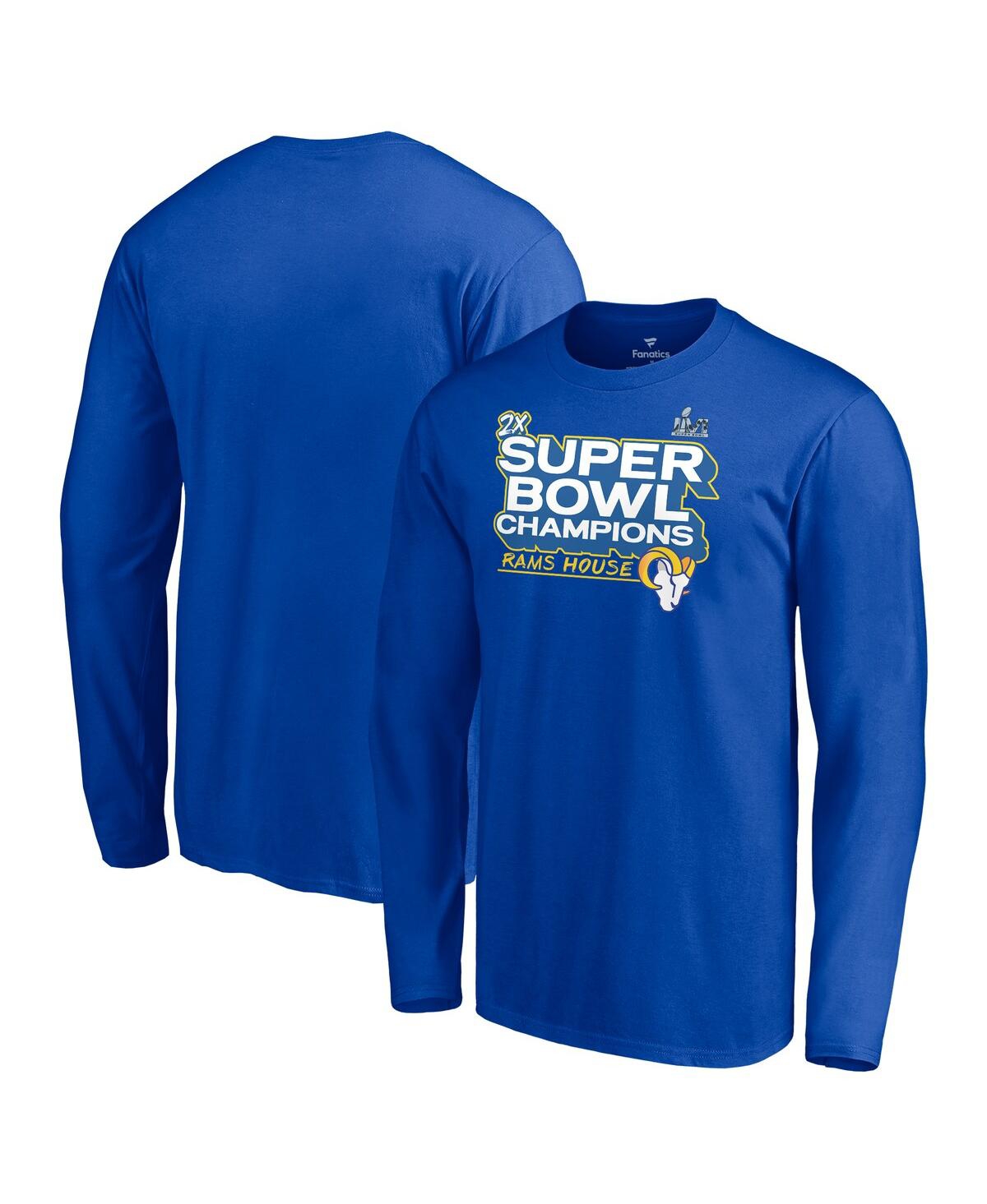 Men's FanaticsLos Angeles Rams Super Bowl Lvi Champions Big Tall Parade Long Sleeve T-shirt - Royal