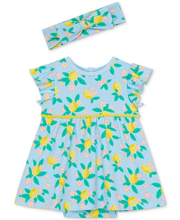 Little Me Baby Girls Lemon Print Dress Headband Macy s