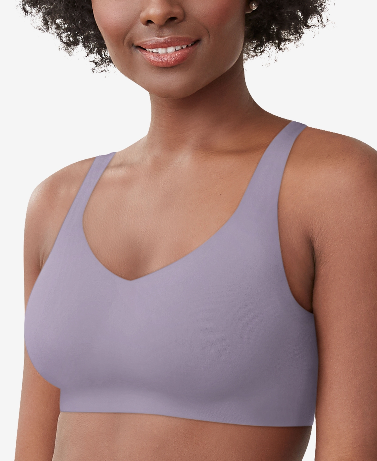 Bali Comfort Revolution Easylite With Back Closure Wireless Bra Df3496 In  Perfectly Purple