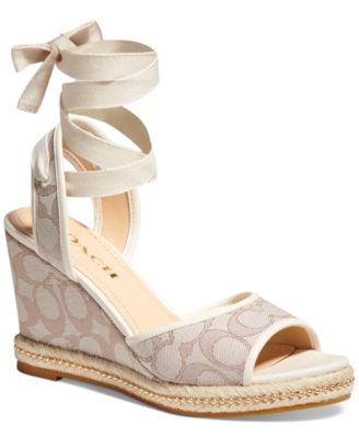 coach signature wedge shoes