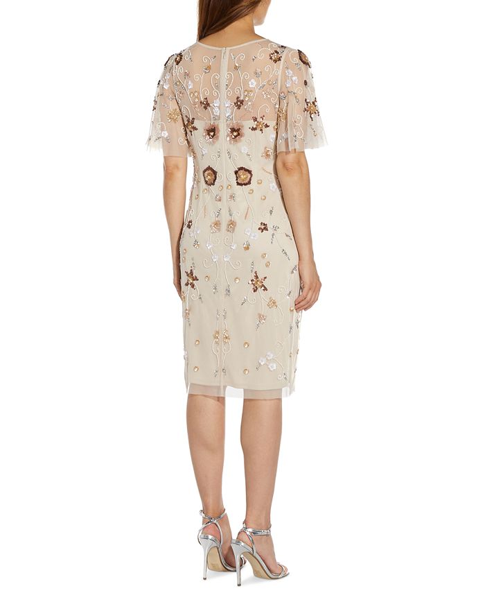 Adrianna Papell Embellished Sheath Dress - Macy's