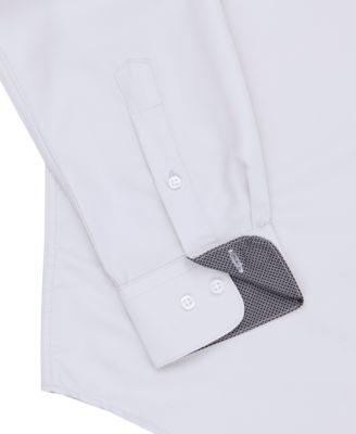 Men's Regular Fit Solid Wrinkle Free Performance Dress Shirt