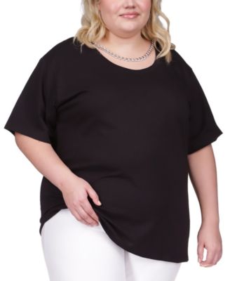 michael kors plus size logo t shirts