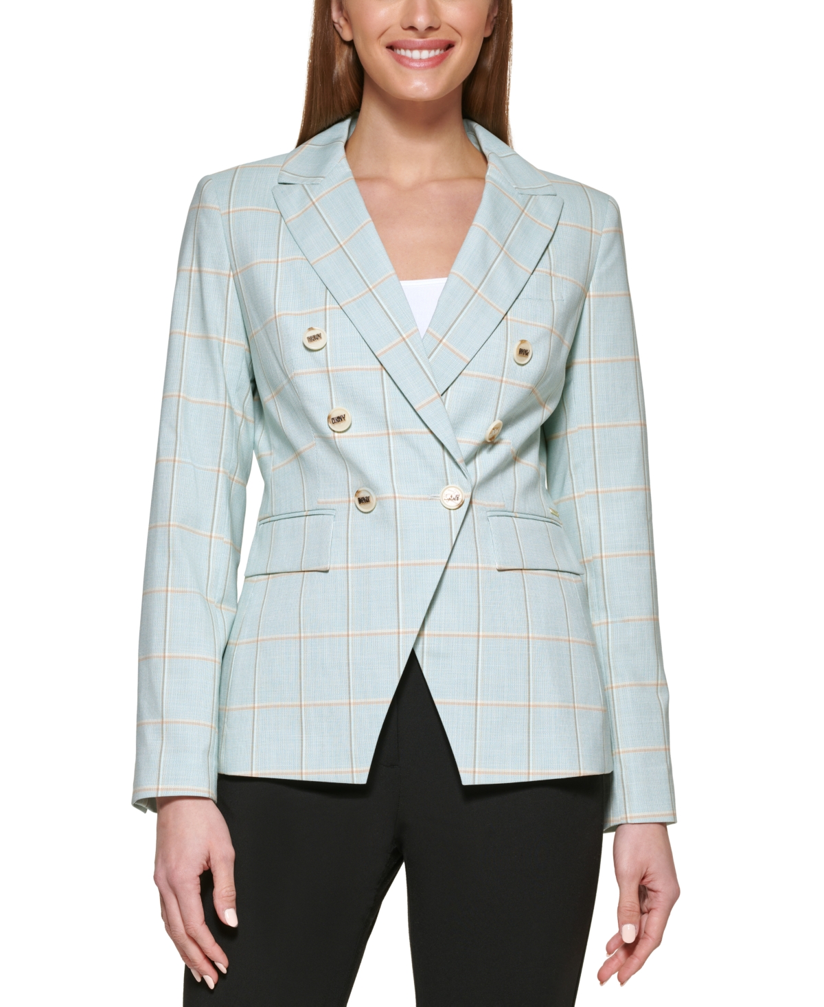 Dkny double outlet breasted suit