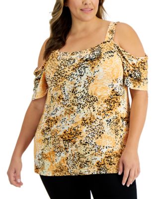 JM Collection - Plus Size Cheetah On The Move Top