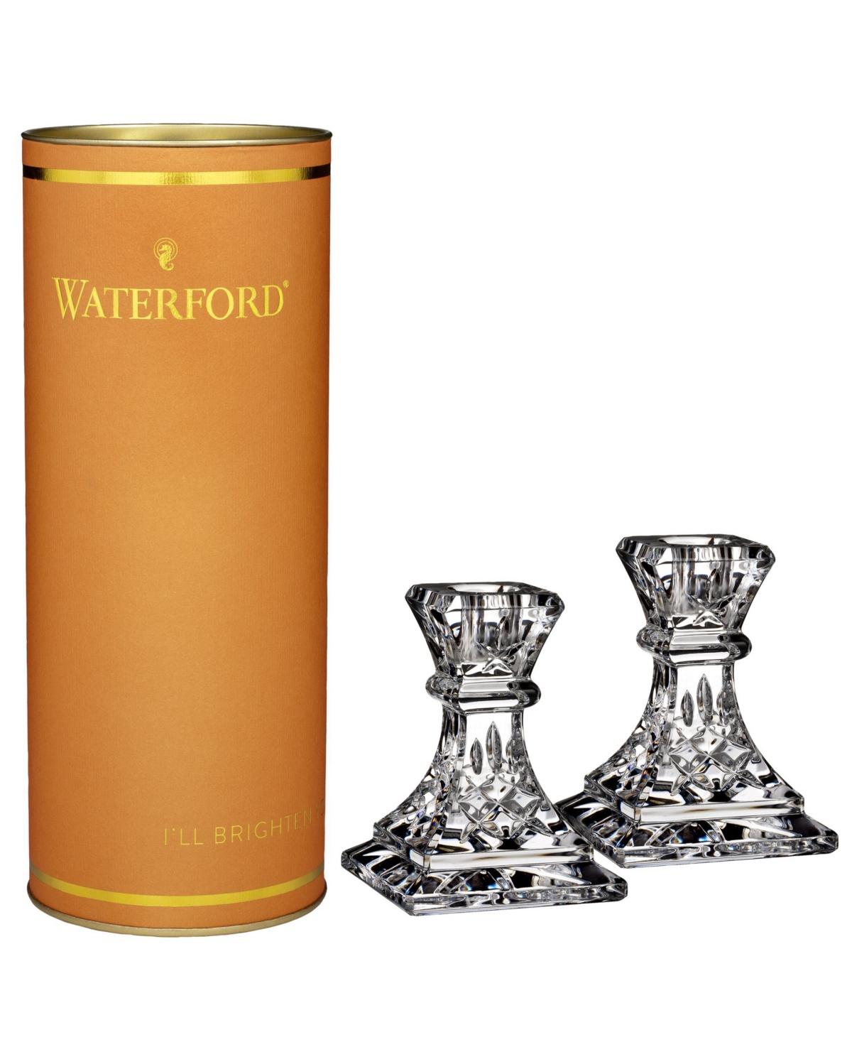 Waterford Giftology Lismore Candlesticks 4" Set Of 2 In No Color