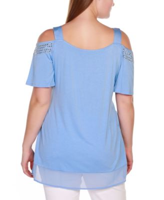 Plus Size Cold-Shoulder Top