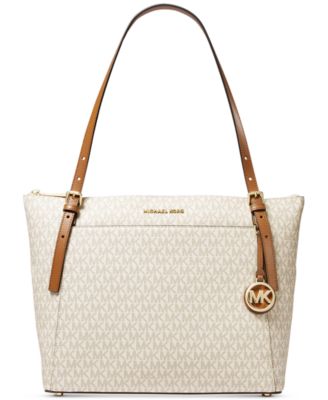 michael kors white signature bag