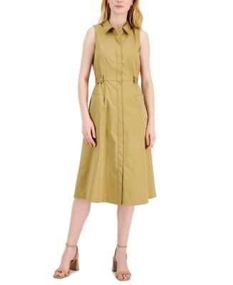Alfani Fit & Flare Sleeveless Utility Dress, Created for Macy's ...