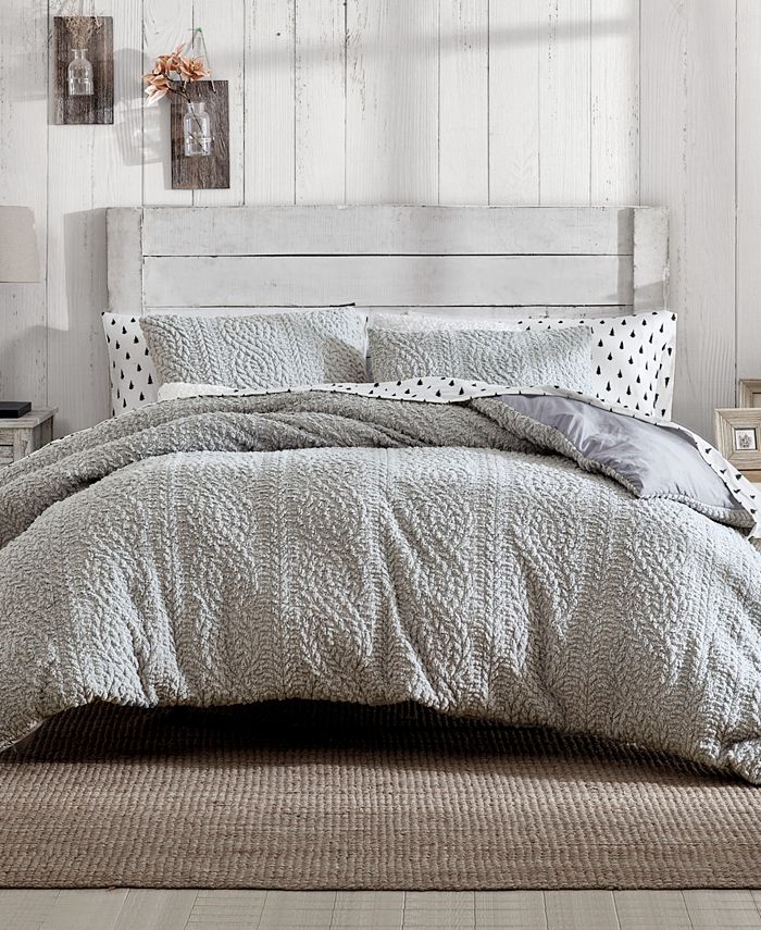 . Bass & Co. . Bass Cable Knit Pin Sonic Sherpa Comforter Set &  Reviews - Comforter Sets - Bed & Bath - Macy's