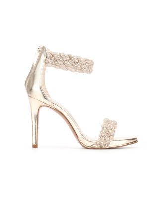 Kenneth Cole New York Women's Amelia Flare Heel Sandal - Strappy Jeweled Block Heel