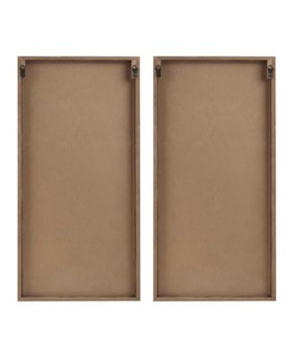 Birch Palms Carved Wall Panel Set, 2 Piece