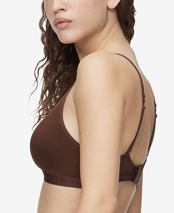 Calvin Klein Women's Pure Ribbed Light Lined Bralette QF6439 - Macy's