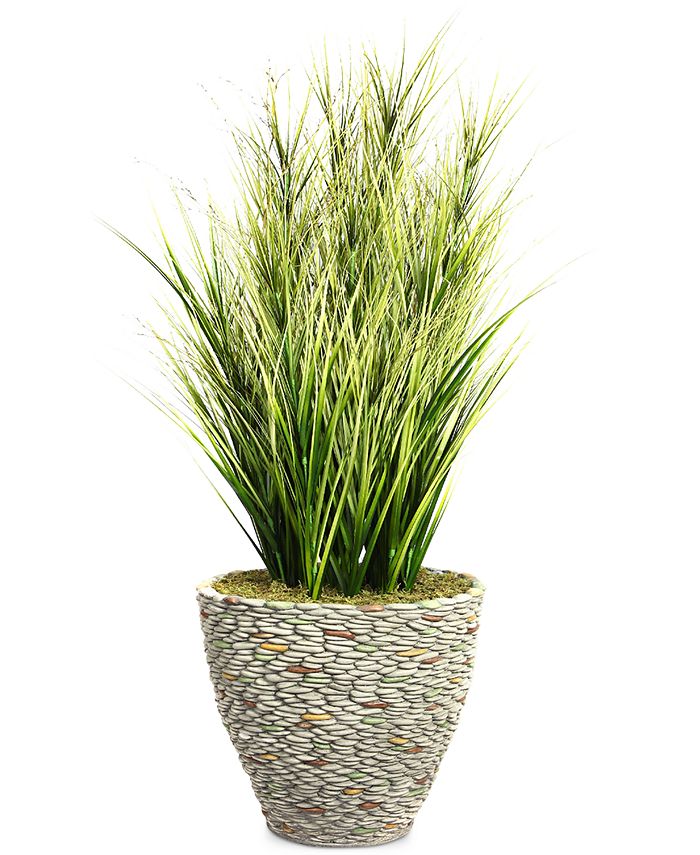 Vintage Home Artificial Faux Real Touch 74" Tall Onion Grass With Twigs