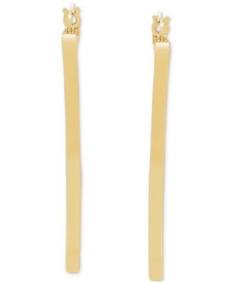 Square Edge Hoop Earrings (40mm) in 14k Gold 