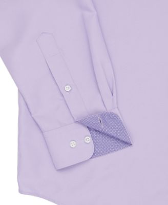 Men's Regular Fit Solid Wrinkle Free Performance Dress Shirt