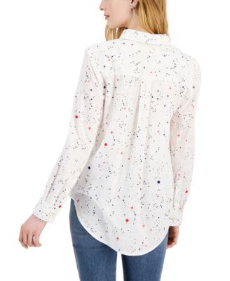 Style & Co Women's Cotton Button-Front Shirt, Created for Macy's 