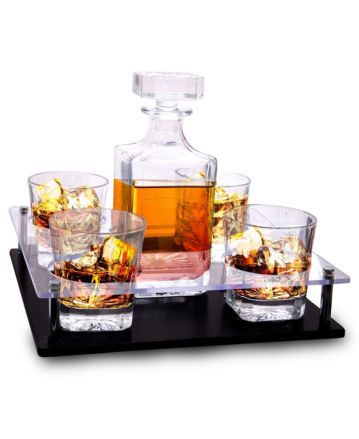 Bezrat Lead-Free Crystal Double Old-Fashioned Whiskey Glasses, SET OF